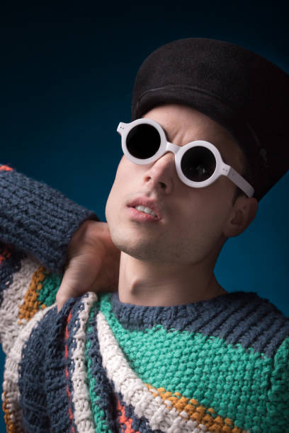 istock head face closeup, fashionable, man model 681395402
