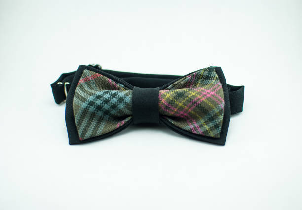 istock Stylish black bow tie on a white background; isolated 681403434