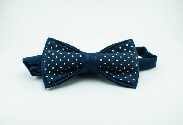 istock Fashionable blue bow tie on a white background; isolated 681406394