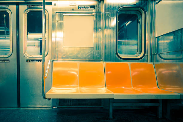 istock New York City subway train seats with vintage tone filter 681406498