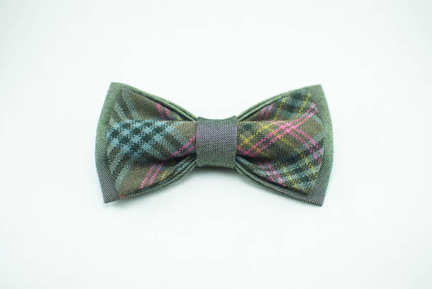 istock Well-designed green bow tie on a white background; isolated 681406722