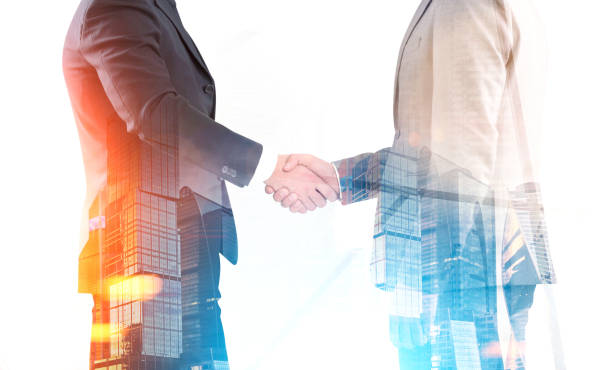 istock Men shaking hands in morning 681427786