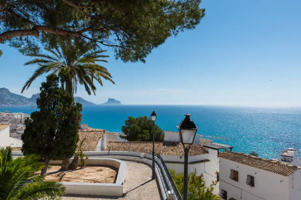 Beautiful lookouts from the seafront town of Altea on the Costa Blanca in Spain
