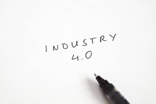 istock Industry 4.0 in handwriting on white background with ink pen 681468442