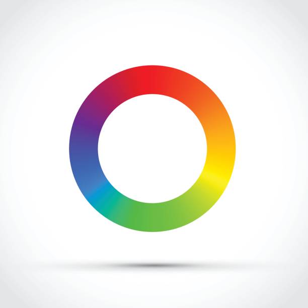 ilustrações de stock, clip art, desenhos animados e ícones de cmyk round colour selector - color swatch print color image spectrum