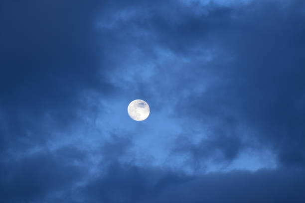 Full Moon and Clouds stock photo