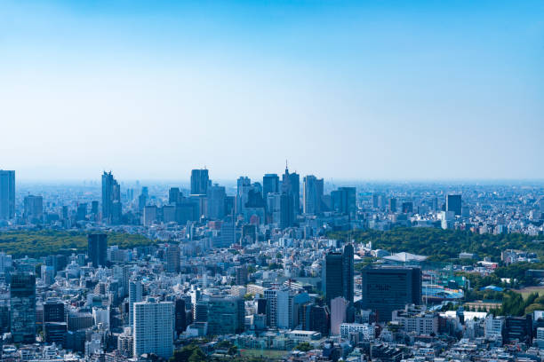 istock Tokyo cityscape full view cityscape Sunny blue sky 681602074