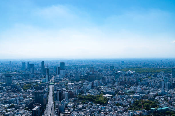 istock Tokyo cityscape full view cityscape Sunny blue sky 681602084