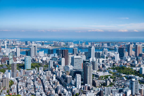 istock Tokyo cityscape full view cityscape Sunny blue sky 681602104
