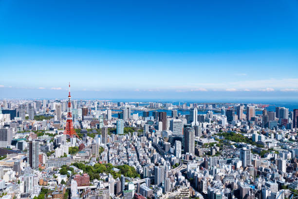 istock Tokyo cityscape full view cityscape Sunny blue sky 681602112