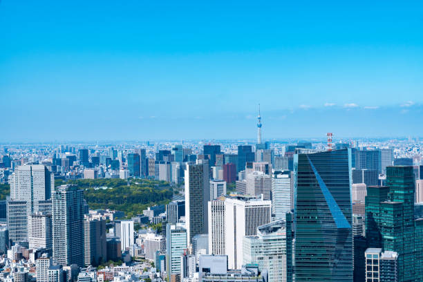 istock Tokyo cityscape full view cityscape Sunny blue sky 681602162