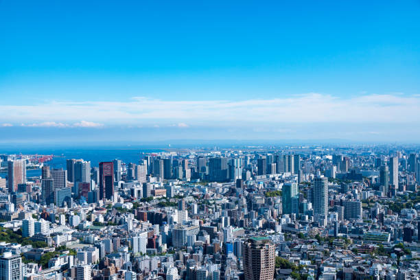 istock Tokyo cityscape full view cityscape Sunny blue sky 681602274