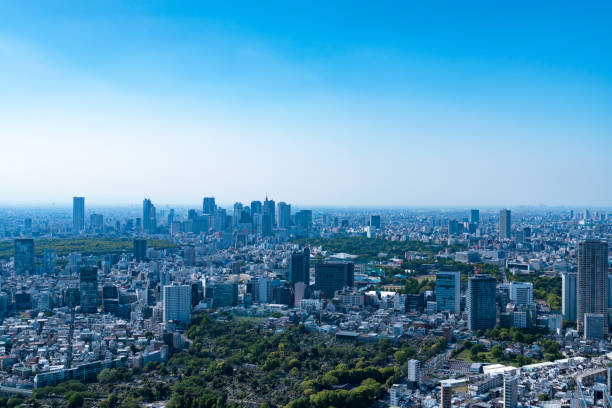 istock Tokyo cityscape full view cityscape Sunny blue sky 681602290