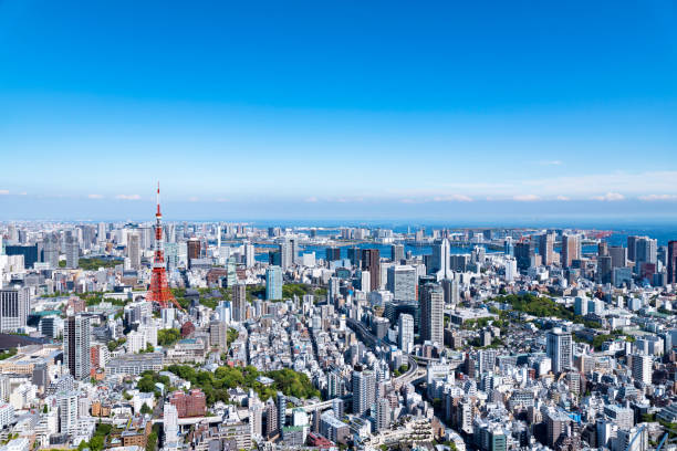 istock Tokyo cityscape full view cityscape Sunny blue sky 681602724