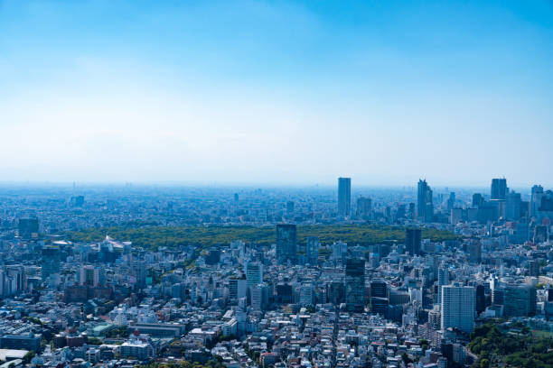 istock Tokyo cityscape full view cityscape Sunny blue sky 681602772
