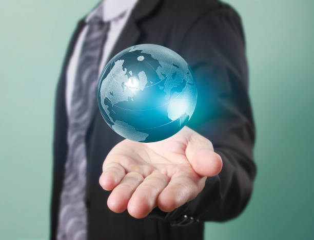 istock lobe ,earth in human hand, Earth image provided by Nasa 681608908