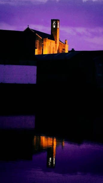 istock Old Church view at Night 681611646