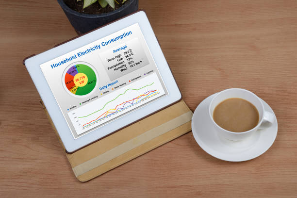 istock Report of household energy consumption. 681614952