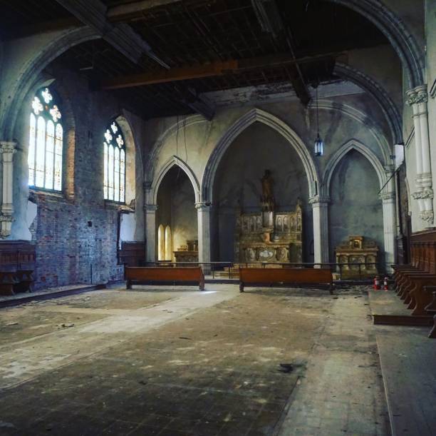 istock Abandoned Saint Frances de Sales Catholic School 681616036