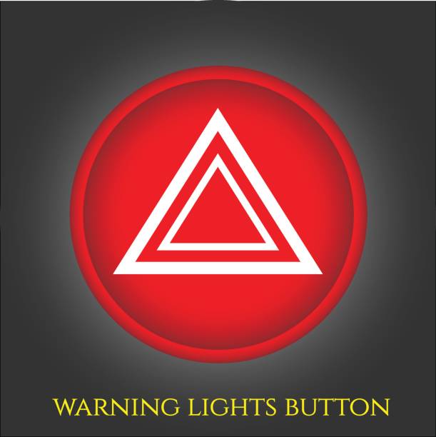schaltfläche "warnung lichter" im auto - hazard lights stock-grafiken, -clipart, -cartoons und -symbole