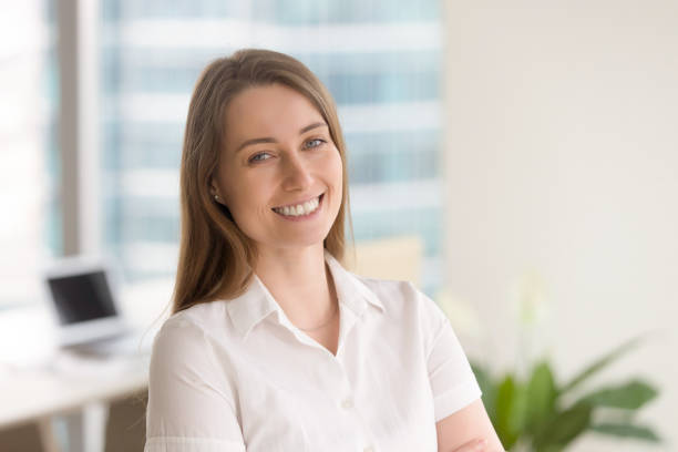 istock Smiling businesswoman enjoys with success at work 681625480
