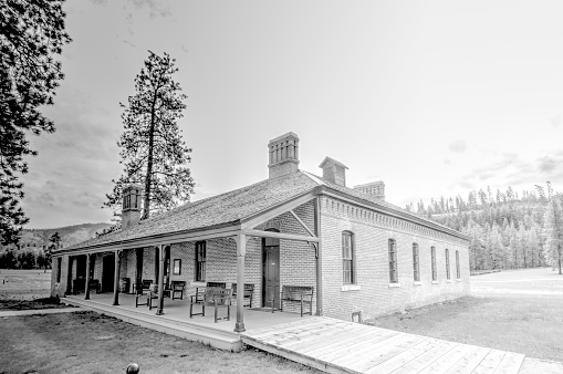 Administration building at Fort Spokene, WA.