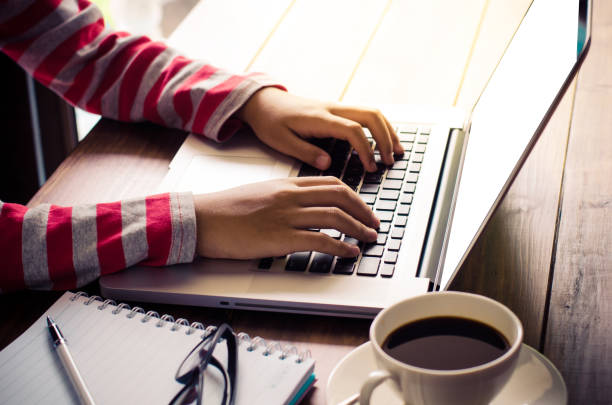 istock Business woman working on laptop computer in office 681635528