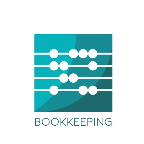 Vector illustration of Vector sign abacus, bookkeeping concept