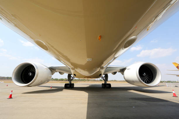 istock Underbelly of a cargo aircraft 681638952