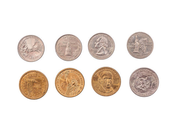 istock usa coin isolated on white. close up. 681640498