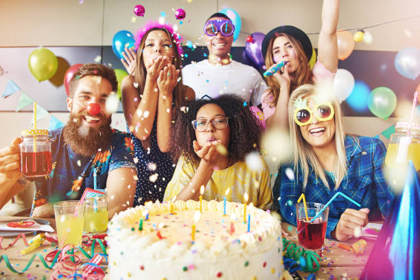 istock Goofy friends celebrating a birthday 681642830