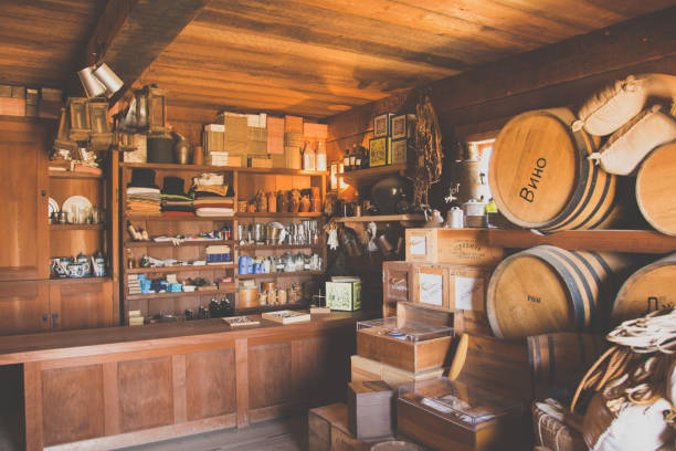 An old little shop in the wild west, California stock photo