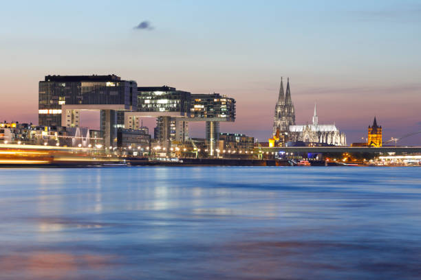 istock Cologne Cathedral and Crane Buildings, Cologne, Germany 681653120