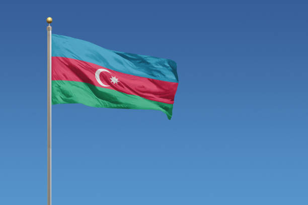 The National flag of Azerbaijan