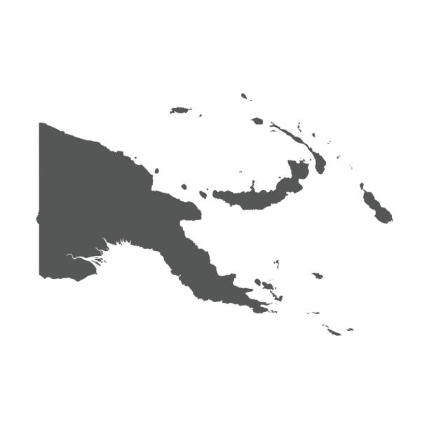 Papua New Guinea vector map. vector art illustration