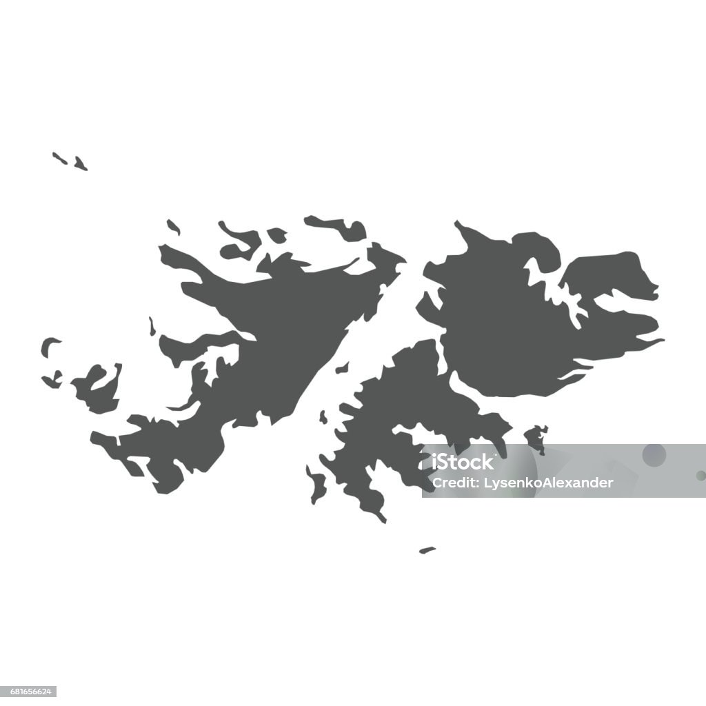 Mappa Vettoriale Delle Isole Falkland Immagini vettoriali stock e