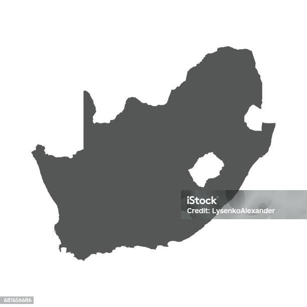 South Africa Vector Map Stock Illustration - Download Image Now - South Africa, Map, Vector