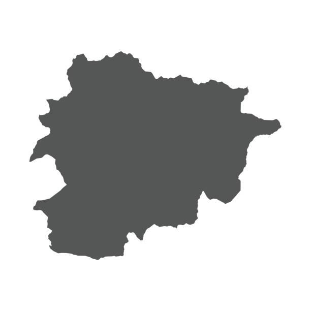 Andorra vector map. Andorra vector map. Black icon on white background. andorra stock illustrations