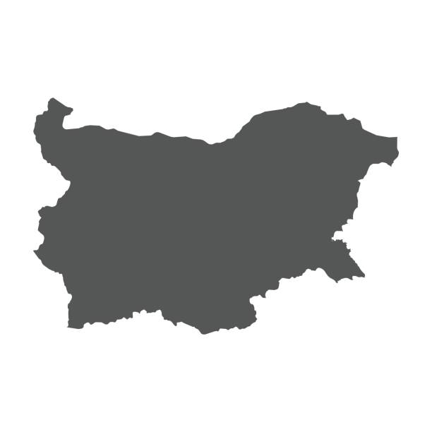 Bulgaria vector map. Bulgaria vector map. Black icon on white background. bulgaria stock illustrations