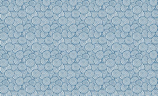 ilustrações de stock, clip art, desenhos animados e ícones de vector swirl pattern (chinese auspicious clouds) background textured - cultura da ásia oriental