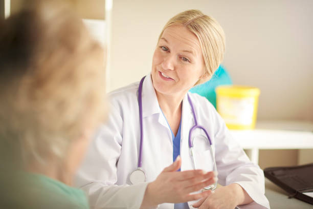 istock Doctor happy with senior patients recovery 681688268