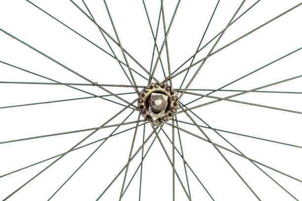 Bicycle spokes stock photo