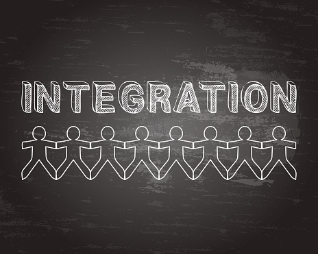 Integaration Images Integration People Blackboard Stock Illustration - Download Image Now ...