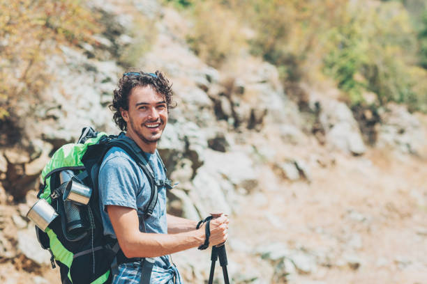 istock Backpacker in the mountain on a sunny day 681713260