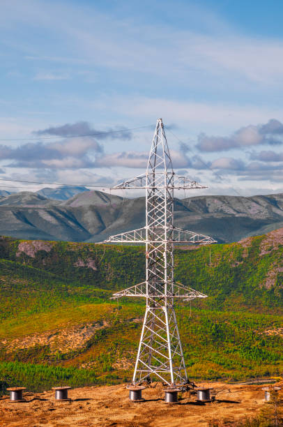 istock Installation of a high-voltage power line in the Eastern Siberia 681727452
