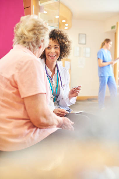 Female doctor giving medication advice
