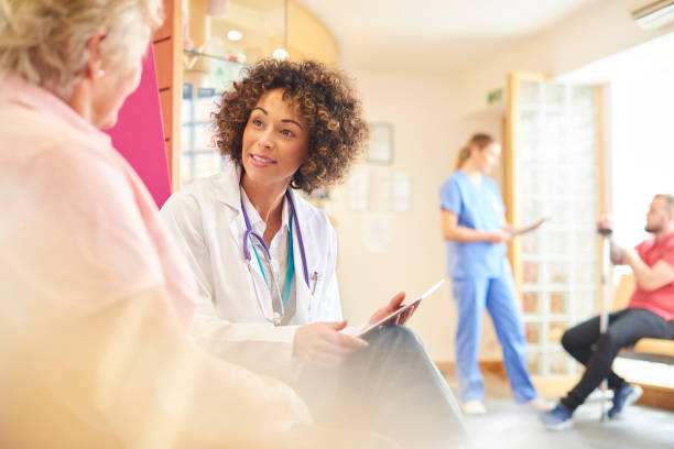 istock Female doctor taking patient details 681735450