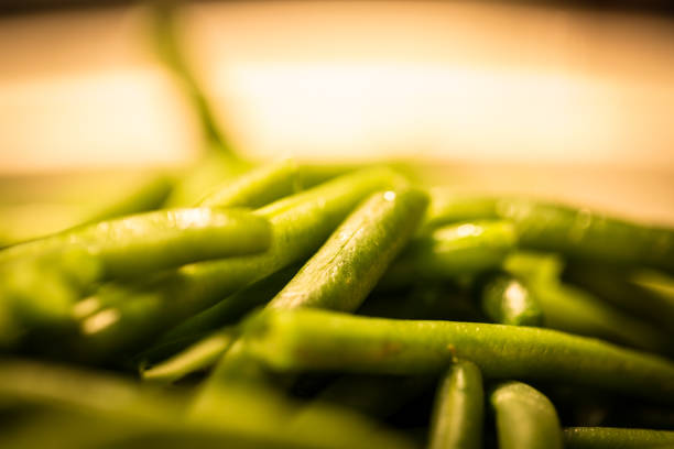 Cooked Runner Beans - Close up