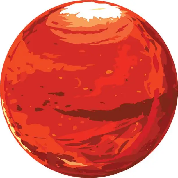 Vector illustration of One Full Planet Mars