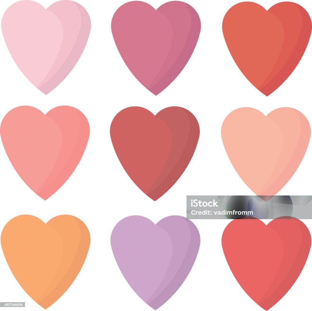 Vector Heart Style Hearts Vector Stock Illustration - Download Image Now - Art ...